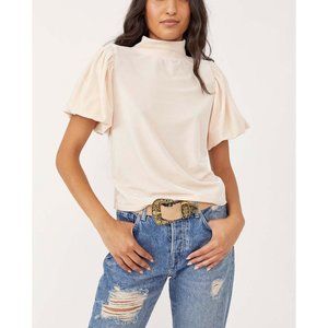 NWT Free People Claudia Tee / Champagne Toast